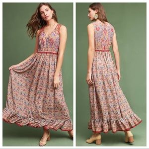 Anthropologie Ranna Gill Crespi Maxi Dress